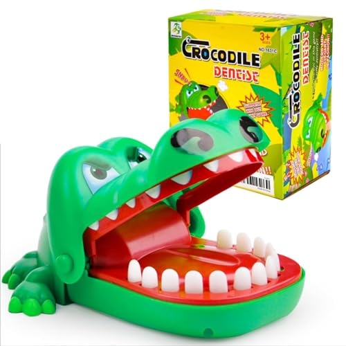 WanderGo Crocodile Dentist Game, Classic Crocodile Toy, Crocodile Teeth Game, Crocodile Biting Finger Dentist Toys for Funny Interactive Toy, Children Kids Action Skill Game, Party Favors