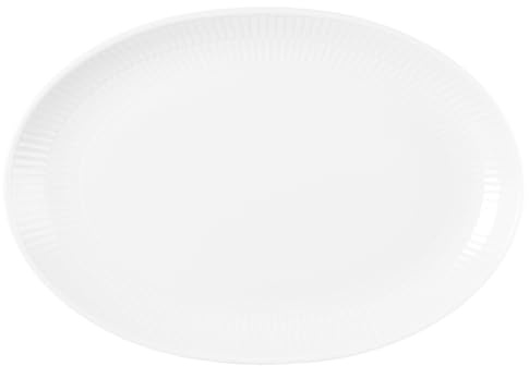 Amina Servierplatte oval 35x24 cm oval mit Relief weiss weiss [SP] UVP:34,6