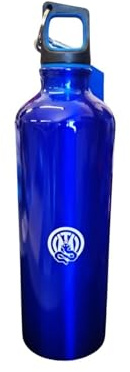 Inter Borraccia 800 ML con moschettone con fantasia serpente finitura opaca borraccia da sport, viaggio, lavoro PRODOTTO UFFICIALE