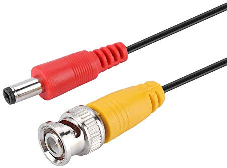 TIKATARER Câble TV, Câble Ve Direct avec Effet Professionnel BNC et 2,1 Mm 10 M de Long pour Système de Caméra de sécurité (5M)
