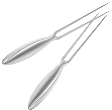 COLLBATH Forchette Carne Forchette in Acciaio Inox Utensili Per Carne Da Cucina E Barbecue Manico Comodo Da Impugnare Realizzate in Acciaio Inossidabile