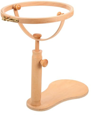 PHENOFICE Stickständer Aus Holz Verstellbarer Stickrahmenhalter Für Kreuzstich Einfache Installation Und Praktischer Verschluss Stickständer Für Zuhause