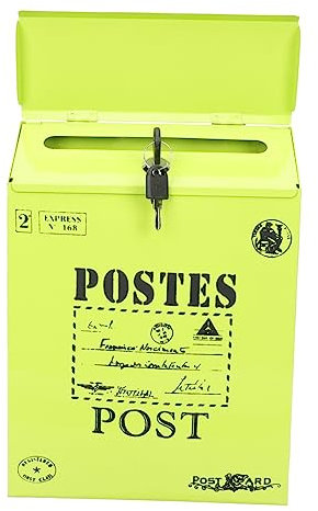 FIXOSHEE Vintage Ferro Da Muro Con Serratura Decorativa Stile Retro Per Esterni e Interni Verde Con Design Classico Resistente e e Giardino