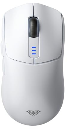 AULA SC580 Gaming Maus Kabellos,2.4GHz/USB-C/BT Wireless Gaming Mouse,12000DPI,6 Programmierbare Tasten,Kabellose Maus für PC/MAC Gamer(Weiß)