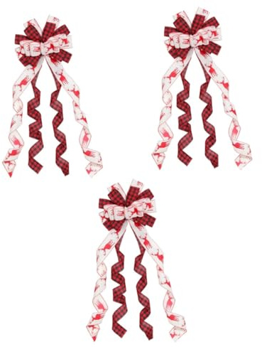 Zerodeko 3 Pezzi Arco dell'albero di Natale decorazione natale casa decorazione natalizia casa decorazione dell'albero di natale decorazioni natalizie all'aperto mostrare il nodo dell'arco