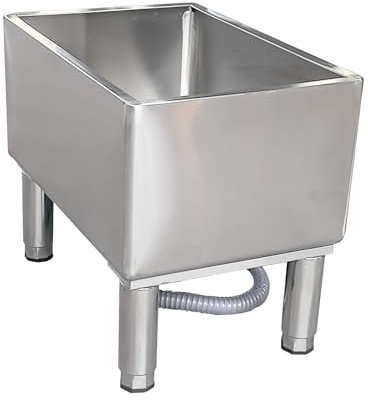 CFMAIF Lavabo Commerciale dell'Acciaio Inossidabile, Lavandino da Esterno Lavabo di Utilità per Garage Lavamani(50cm/19.6in)