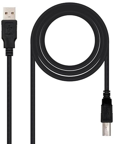 PRENDELUZ Cavo USB 2.0 per stampante, tipo A/M-B/M, colore nero, 1,0 m, ideale per collegare stampanti e altri dispositivi USB.