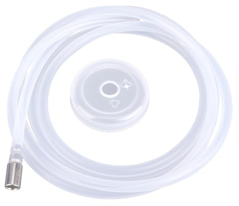 lasuroa 2m Tuyau Pompe Eau, Tube en Silicone Alimentaire Acier Inoxydable Tête Fraisée pour Seaux de 5 Gallons pour Pompe Eau Automatique de Bureau