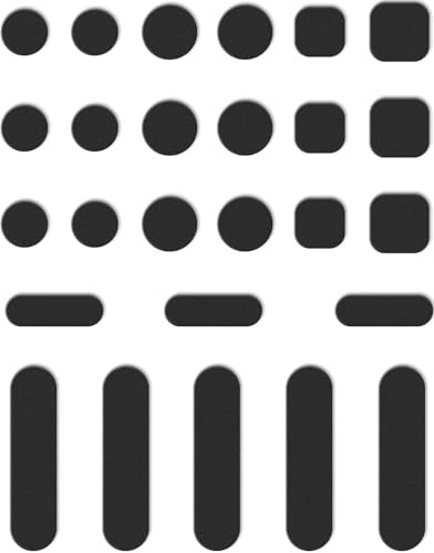 JiSiTeCai Webcam Abdeckung für Datenschutz, Universal Schutzgehäuse, Kein Rückstand, Sicherheitsbildschirm mit Punkten, Quadraten und Streifen (Black26)