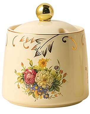 Zuccheriera con coperchio e cucchiaio da 250 ml, porta zucchero per bar, zuccheriera in ceramica
