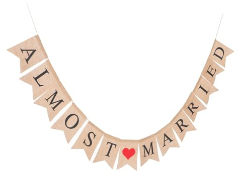 DOITOOL Banner Matrimonio Lino Forma di Coda di Pesce Decorazione Assortita per Festa di Fidanzamento e Addobbi Nuziali