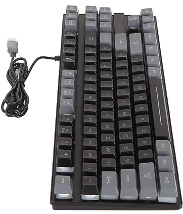 Ejoyous Mechanische Gaming-Tastatur, Kabelgebundene Tastatur, Ergonomisches Design, 87 Elegante Tasten für das Büro