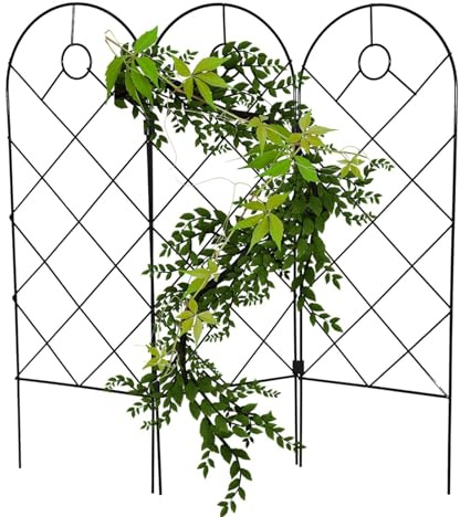 Enrejado de jardín para plantas trepadoras, jaulas y soportes para cultivos de enredadera, rejilla de soporte de plantas de interior y exterior, elegante sistema de enrejado de plantas