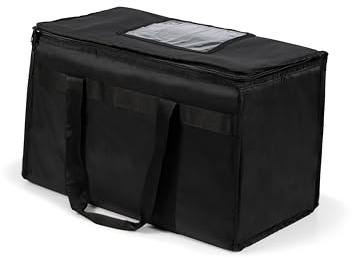 Steamy Insulated Food Delivery Bag, Large Delivery Bag, 39 Litres, Black, black, 39 liter, Minimal