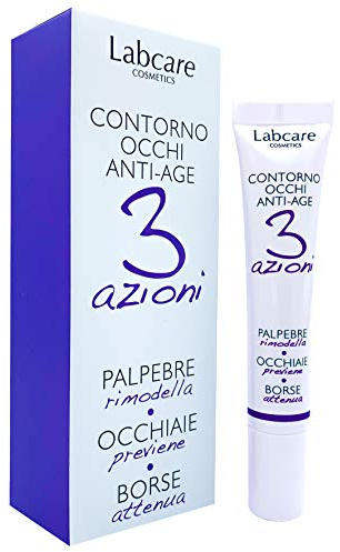 Contorno de ojos antiedad – 3 acciones. El primer contorno de ojos total, 3 acciones en un solo gesto. Un innovador cosmético multifuncional con triple acción antiedad para párpados, ojeras y bolsos.