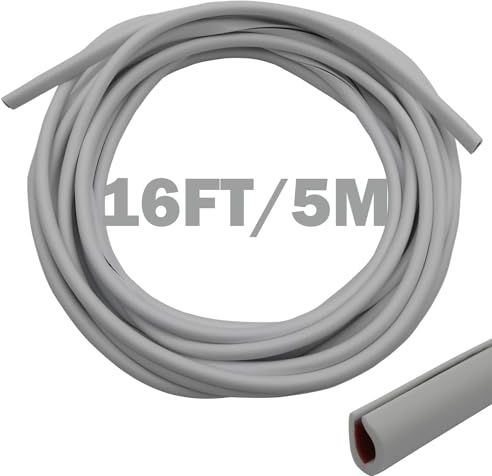 CTRICALVER Protecteur de Bord de Porte en U Gris 5M - Joint d'Étanchéité Voiture, Convient à SUV, MPV et Autres Modèles