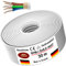 MAS Premium Feuchtraumkabel Stromkabel von 5m bis 50m Mantelleitung NYM-J 5x6 mm² Elektrokabel Ring für feste Verlegung (30m)