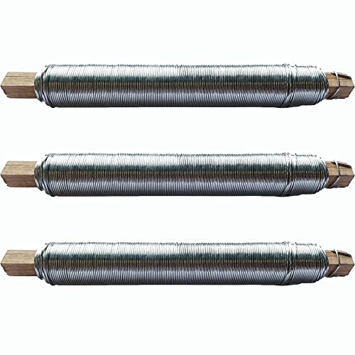 Novaliv 3x Aluminiumdraht Ø 0,65mm I Biegedraht silber I Alu Draht zum Basteln Blumendraht Metalldraht Basteldraht Schmuckdraht