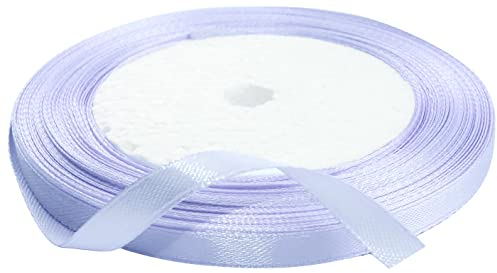 AERZETIX - Nastro di raso satinato fine lucido decorativo - 6mm x 22 metri - lilla chiaro - progetti creativi cucito arte confezione regali festa compleanno - C50468