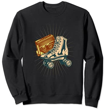 Vintage 80s Rollschuhe Kassette Radio Sweatshirt
