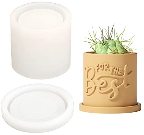 BOOWAN NICOLE Geschenke für Mutter, Schwestern, Freunde, Sukkulenten, Pflanztopf, Silikonform, Zement-Blumentöpfe mit Tablett, Form, Kerze im Glas, Innendekoration, Heimdekoration