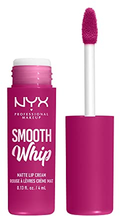 NYX Professional Makeup Smooth Whip Matte Lip Cream, Labial Líquido Cremoso, con Manteca de Karité y Cacao, Acabado Mate, Tono: Bday Frosting