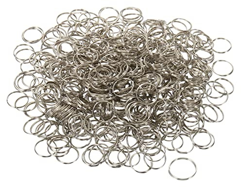 PATIKIL Mini Split Ring, 500 Pack 11mm/0.4 OD Split Circular Ring Stainless Steel Clip Ring for Fastening Chandelier Crystal Lamp Accessories, Silver