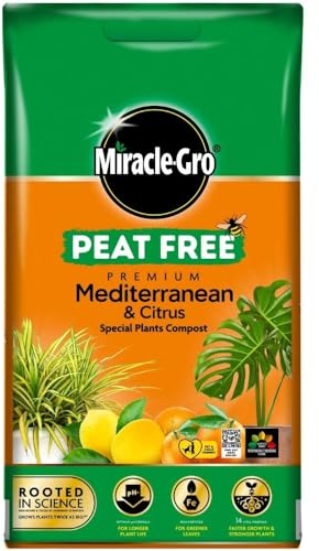 Miracle-Gro Peat-Free Premium Mediterranean & Citrus Plant Compost, 10L