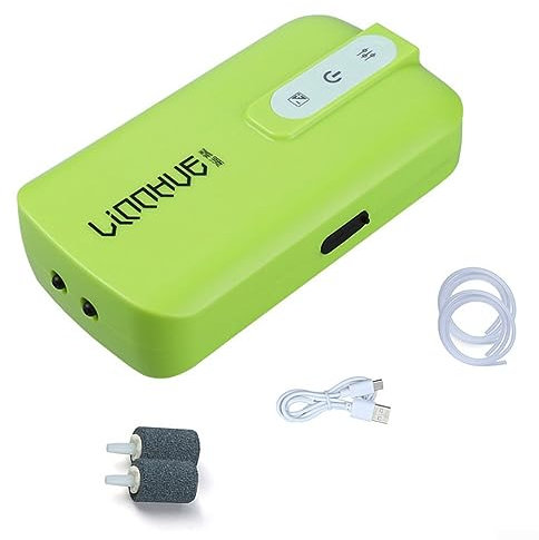Aquarium Luftpumpe, Angeln Sauerstoffversorgung Luftpumpe Fisch Tank Silent Luftpumpe USB Silent Sauerstoff Pumpe Für Aquarium Transport (B)