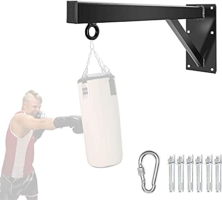 An der Wand montierte Boxsack-Halterung,robuste Wandhalterungen aus Stahldreieck,tragendes Design,Boxsack-Aufhänger-Zubehör für Speedball,Hängeständer-Boxen
