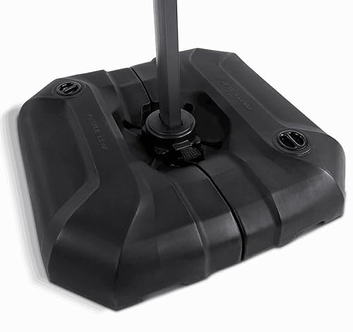 PURPLE LEAF Sonnenschirmständer SBLN150, Schirmständer Gewicht befüllbar bis 150 kg, befüllbar mit Wasser oder Sand, Ampelschirmständer für Ampelschirm, Sonnenschirm, Anthrazit