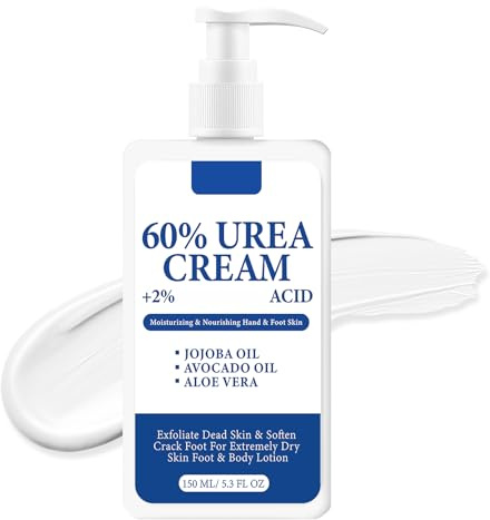 60% Urea Cream，Urea Foot Cream，Foot Cream for Cracked Heels and Dry Skin Athletes Foot Cream Cracked Heel Repair Cream Cracked Heel Repair Cream for Feet and Hand 150g