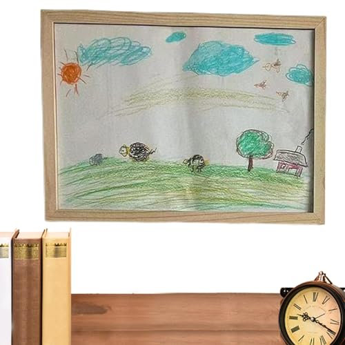 Holzbilderrahmen zum Basteln,Holzrahmen | Rustikaler Wand-Bilderrahmen - Einfach zu montierender Gemälderahmen, dekorativer, stehender oder hängender Fotorahmen für Wand, Tisch, Schreibtisch