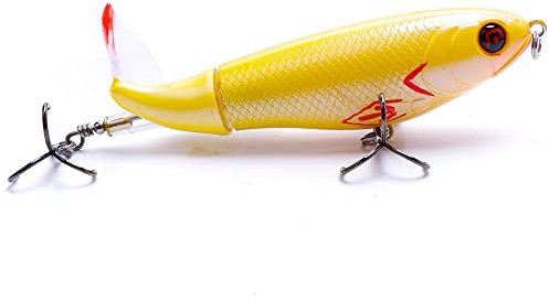 HUFFA 10 cm 17 g Angelköder für Hechte Wobblers Minnow Angelköder Zubehör Crankbait Popper Bait (Gelb)