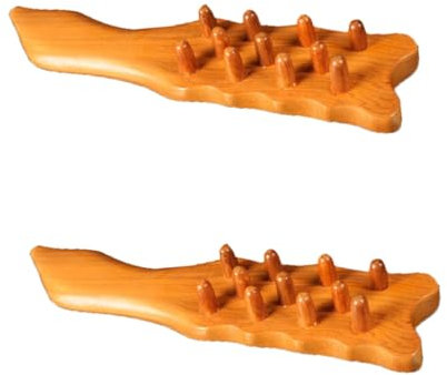Beavorty 2 Pièces Peigne à cheveux pour femmes Outil de massage du cuir chevelu masseur de cuir chevelu skincare skin care peigne en séquoia peigne à cheveux en bois Bambou Yellow