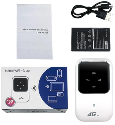 Xujuika Router de Viaje y Punto de Acceso Móvil 4G WiFi Portátil por Satélite - Admite hasta 10 Usuarios