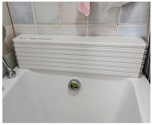 ShAzanz Bandeja Bañera Aislamiento Cubierta De Bañera Plegable Bandejas for Bañera, Tapa De Almacenamiento Tablero A Prueba De Polvo for Baño De Remojo, Baño Leche, SPA Plegable(120cmx75cmx1cm)