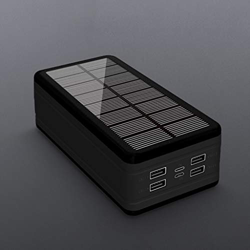 Power Bank 50000 Mah/Caricabatterie solare/Solare/Caricabatterie portatile solare/Cellulare portatile s,Nero