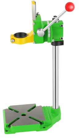 Bohrständer 490mm Schwenkbar 90° Drehbar - Präzisions-Bohrmaschinenständer mit Aluminium/Gusseisen Konstruktion & Euronorm-Aufnahme 43mm | Für Handbohrmaschinen Holz/Metall | Tischmontage