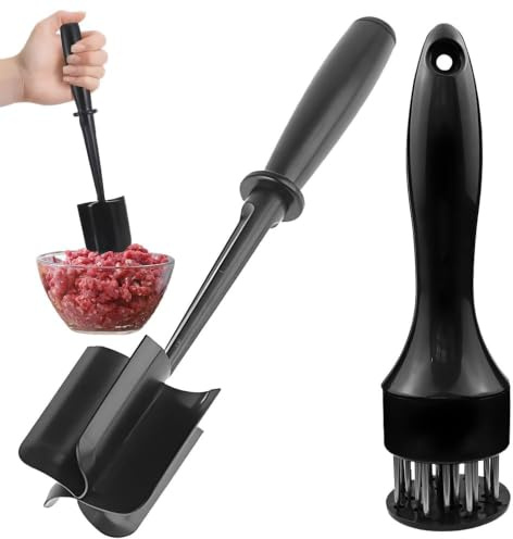 1 Set Mince Masher Meat Chopper, 5-Blade Ground Beef Tool 28cm