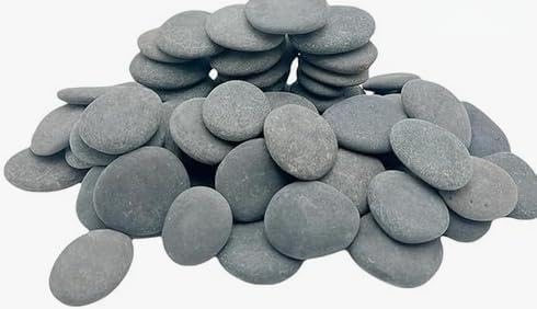 Natural Smooth Flat Pebles for Painting,50 Pieces 1-3cm River Rocks for DIY Crafts and Rock Painting Kit,Decorative Stones for Garden, Aquarium Gravel and Creative Pebble Art Projects