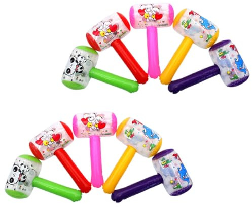 YARNOW Aufblasbarer Hammer mit Glocke 8 Stück Kleines Kunststoff für Kindergeburtstag und Party Leichtes Motorikspielzeug für Kleinkinder Zufällige Farbe Zufällige Farbe