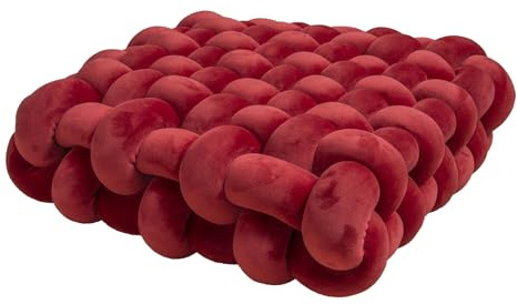 YongXinMY Knotenkissen, handgefertigt, gewebt, quadratisch, weich, atmungsaktiv, dick, Bodenkissen für Stuhl, Tatami, Fenster, Bucht, Meditation, Wohnzimmer, Schlafzimmer, Sofa, Couch, Heimdekoration