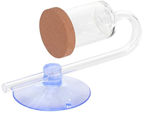 Acouto Fisk CO2 Diffuser Akvarium Transparent Koldioxidregulator med SugkoppL Hög Håller Fisken CO2 DiffuserFish DiffuserAquarium RegulatorTransparent (L)
