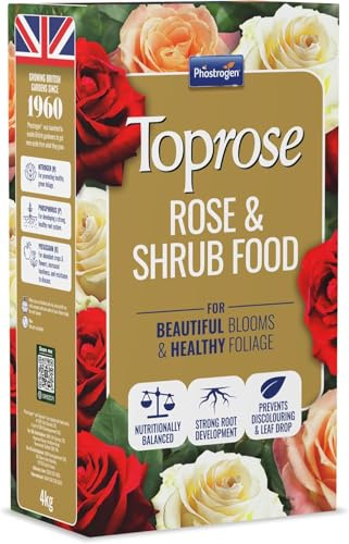 Toprose Rose & Shrub Food Feed Indoor & Outdoor Improves Root Development Garden Care for Healthy Growth & Vibrant Colors Rose Nutrition Fertiliser (4kg)
