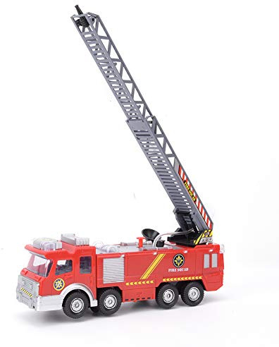 BTOSEP Feuerbekämpfungsleiter, LKW-Modell, Fahrzeug, Spielzeug, Langlebig, Robust, Musik, Sprühwasser, für, Kunststoff (Jupiter-Feuerwehrauto (385G))