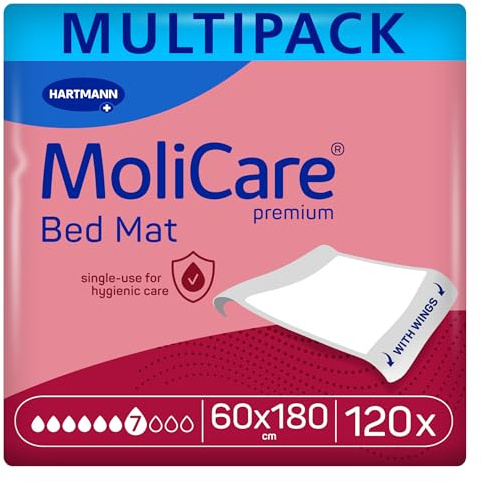 MoliCare premium Bed Mat 7 Tropfen Bettschutzeinlage | 60x180 cm | 120 St.