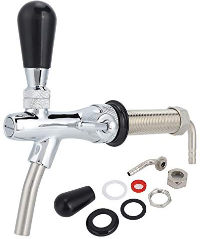 Grifo de cerveza ajustable G5/8, kit dispensador de grifo de cerveza de barril ajustable de vástago largo para cerveza de barril de elaboración casera