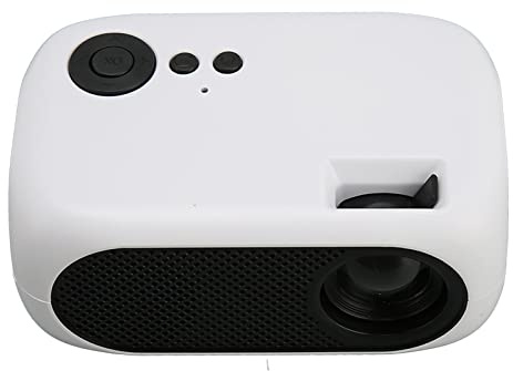 ciciglow Mini Proiettore M24, Proiettore Portatile 3000lm LED 480P con Ingresso AV USB HDMI, Audio Surround a 360 Gradi