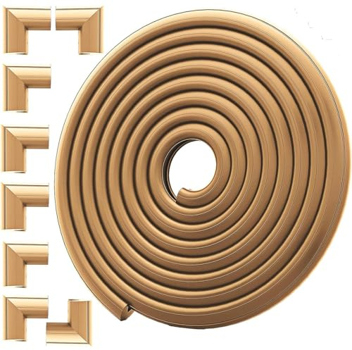Dekukar Rand Ecke Schutz Baby Proofing(Große 4,4M Rand 8 Eckschutz), Heavy-Duty Soft NBR Schaumstoff Möbel Kamin Tische Sicherheit Stoßstange Schutz Guards (Pre-Taped, einfache Installation)